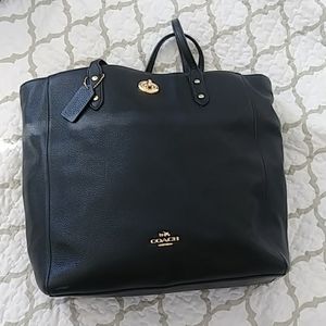Black leather Coach bag
